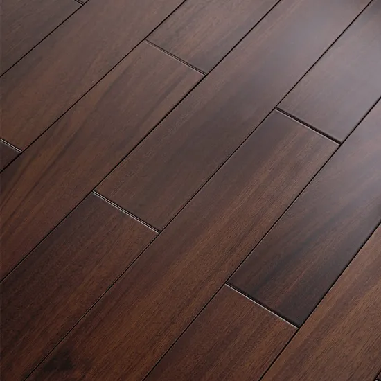 Traditional Solid Hardwood Flooring Waterproof Modern Walnut Dark Herringbone Okan Wood Flooring Indoor Use 