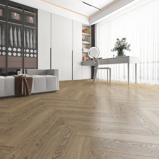 Popular Engineered Wood Flooring Herringbone Professional Flooring 8mm Thick AC4 for Fashionable Places 